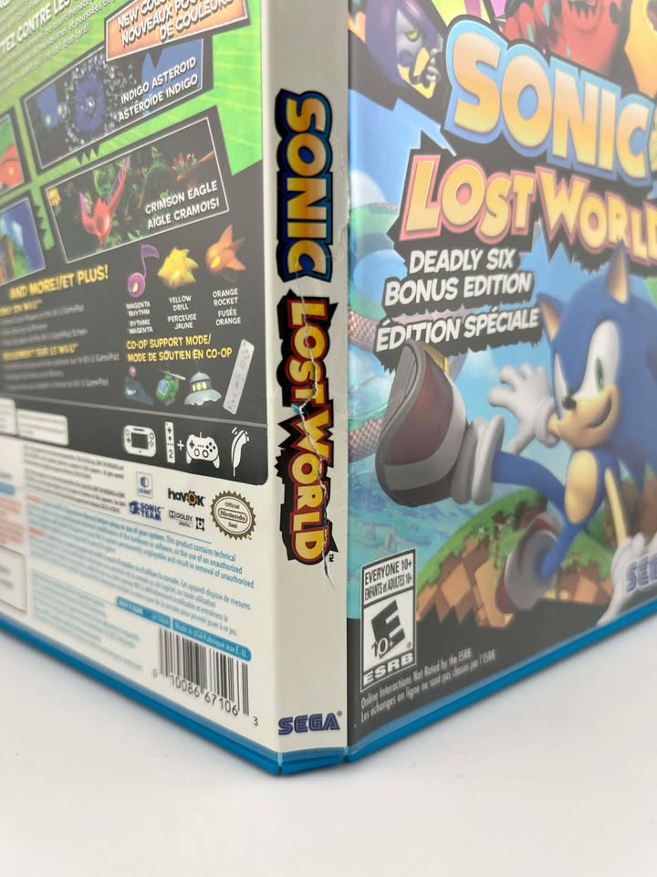 Sonic Lost World Deadly Six Bonus Edition Nintendo WiiU