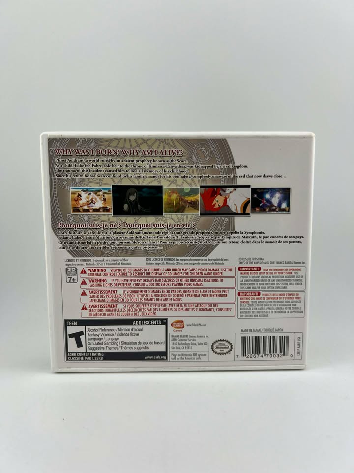 Tales of the Abyss Nintendo 3DS