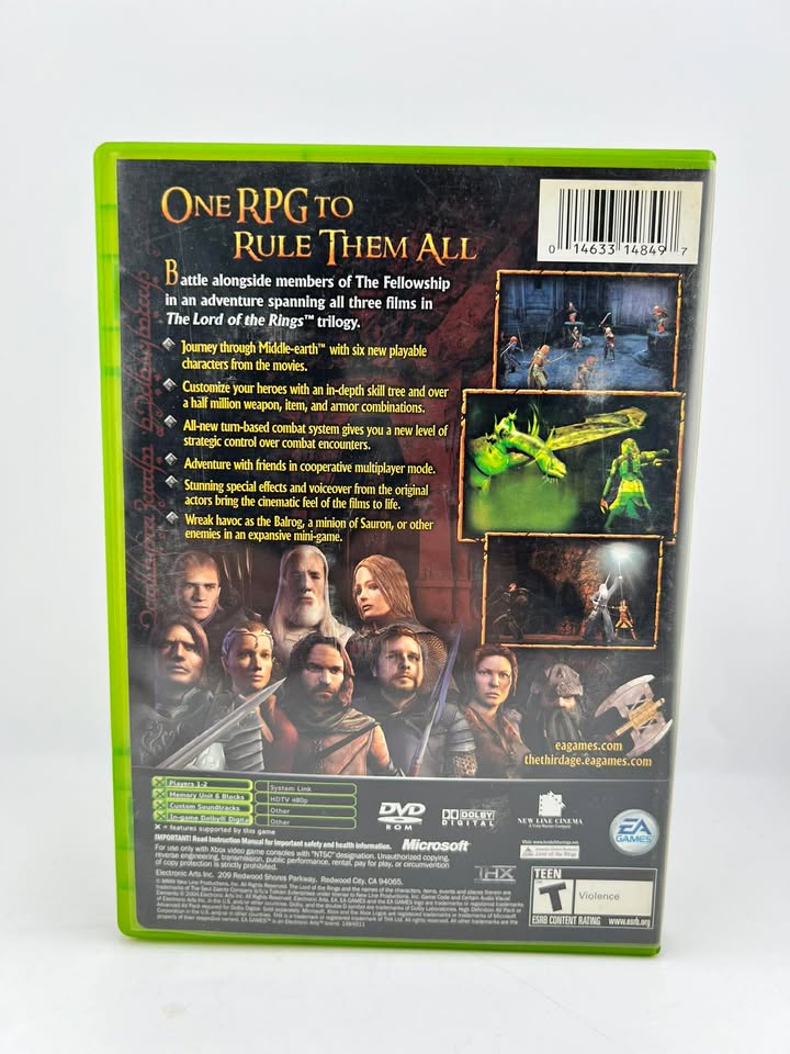 The Lord of the Rings: The Third Age Xbox