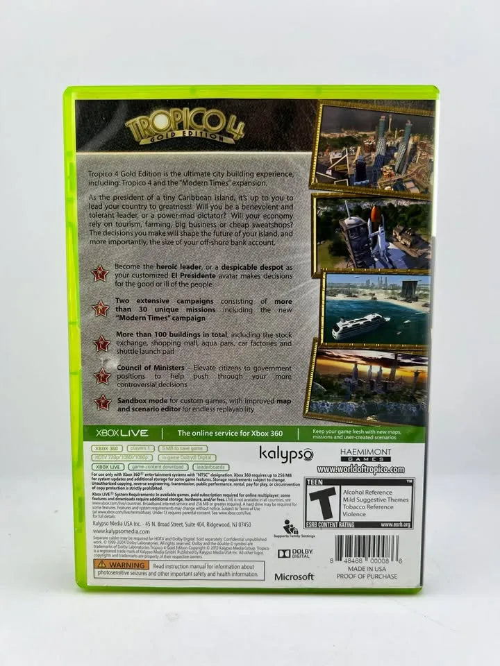 Tropico 4 Gold Edition Xbox 360 X360