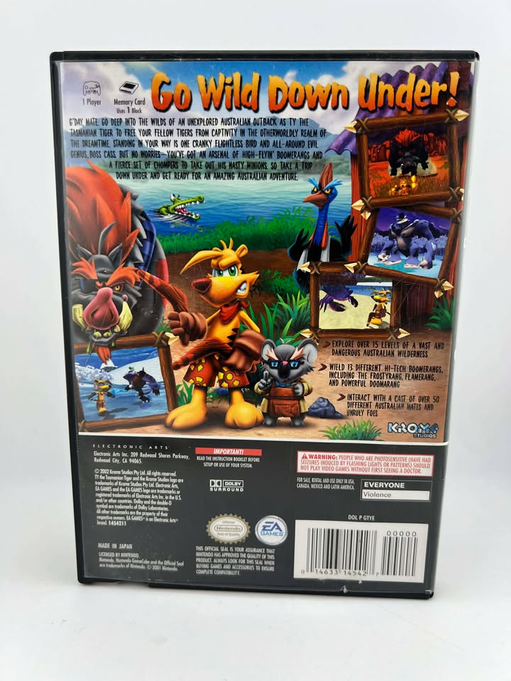 Ty the Tasmanian Tiger Nintendo Gamecube Ngc