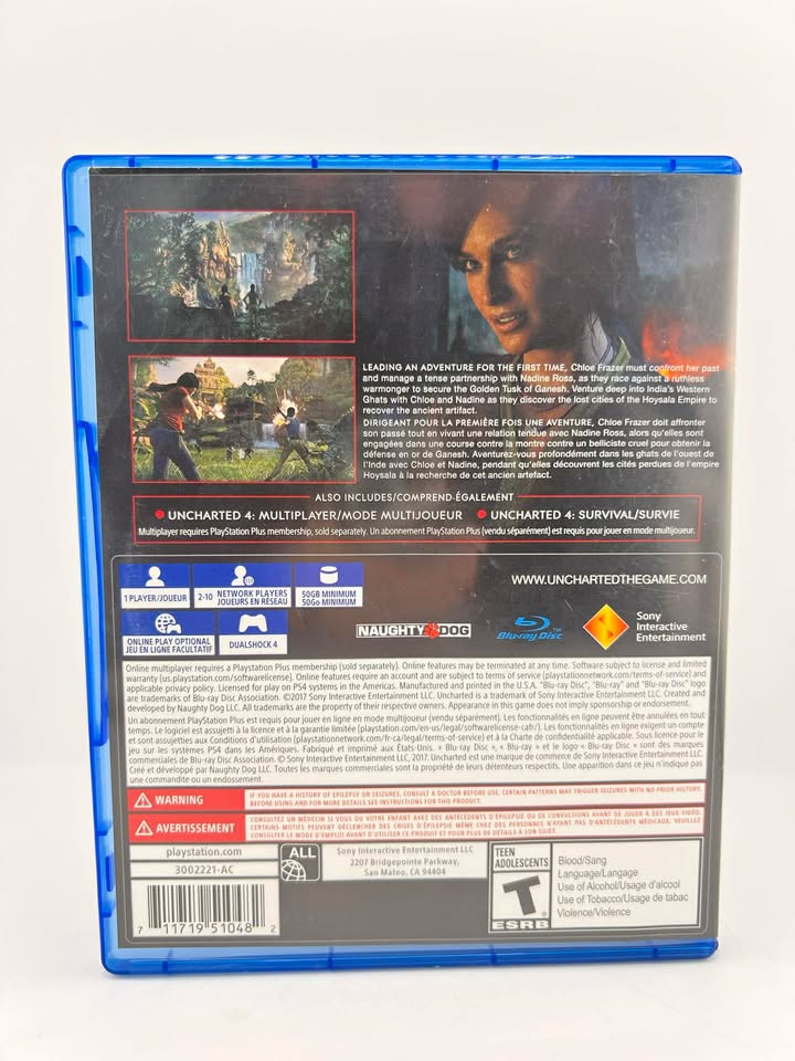 Uncharted The Lost Legacy Playstation 4 PS4