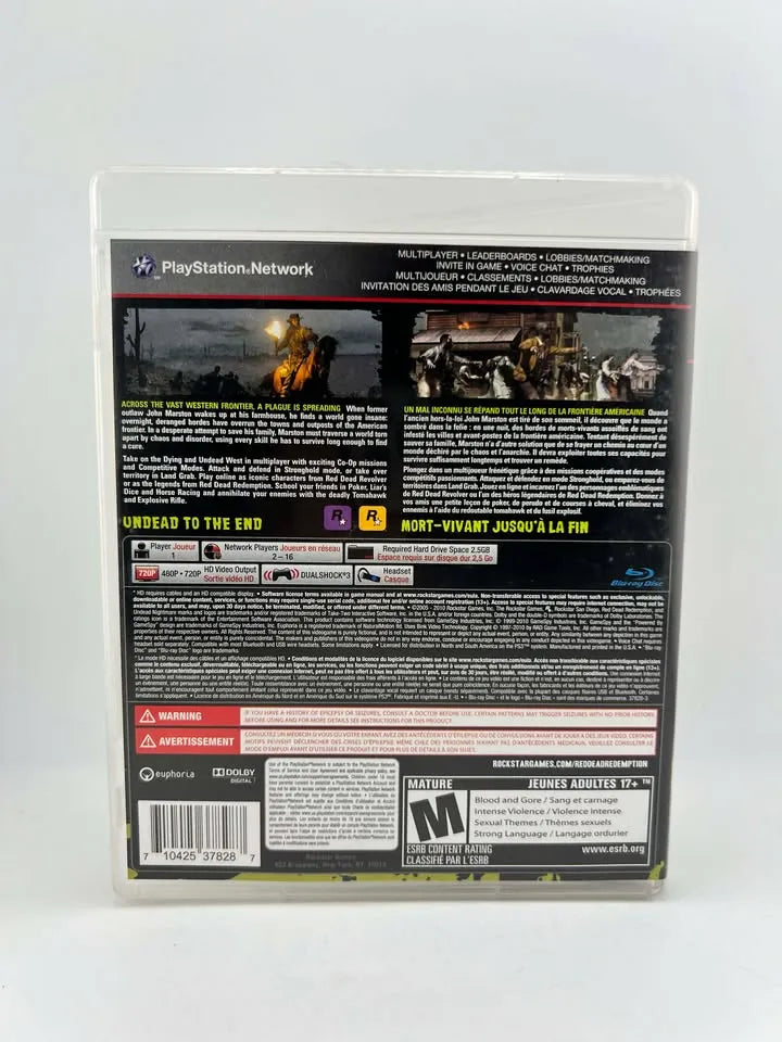 Red Dead Redemption Undead Nightmare Playstation 3 PS3