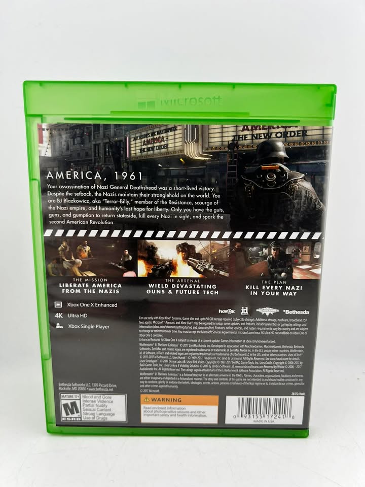 Wolfenstein II 2 : The New Colossus Xbox One XONE