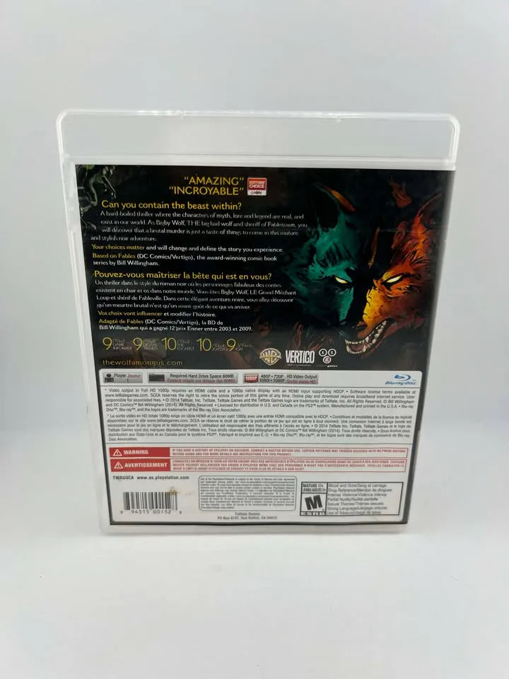 The Wolf Among Us Playstation 3 PS3