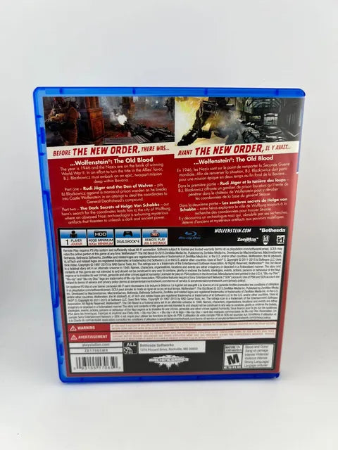 Wolfenstein: The Old Blood Playstation 4 PS4