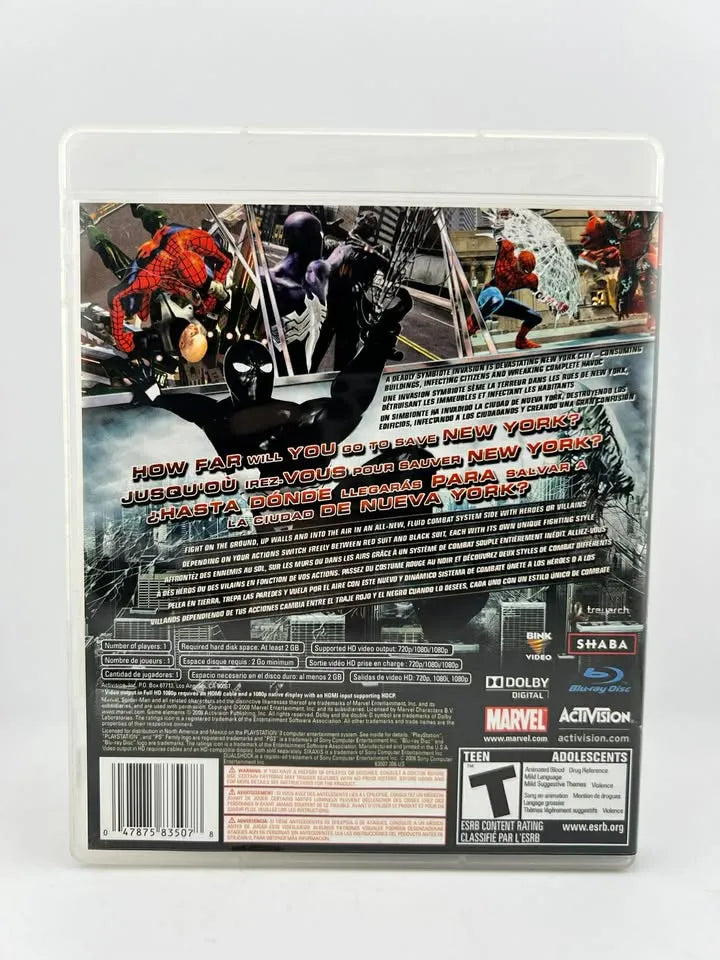 Spiderman Web of Shadows Playstation 3 PS3