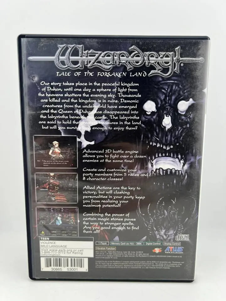 Wizardry Tale of the Forsaken Land Playstation 2 PS2