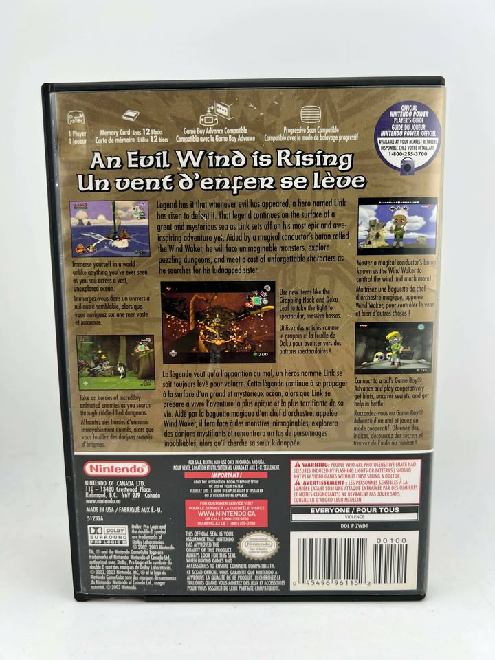 LA LEYENDA DE ZELDA WIND WAKER Y OCARINA OF TIME MASTER QUEST NINTENDO GAMECUBE NGC