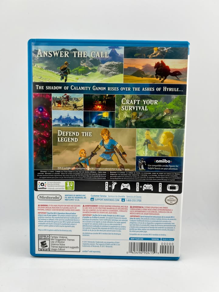 The Legend Of Zelda Breath Of The Wild First Print Nintendo Wiiu