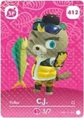 Animal Crossing Genuine Official Amiibo Card C.J. 412 jeux video game-x