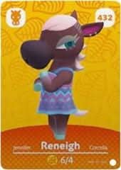 Animal Crossing Genuine Official Amiibo Card Reneigh 432 jeux video game-x