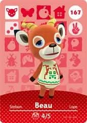 Animal Crossing Genuine Official Amiibo Card Beau 167 jeux video game-x