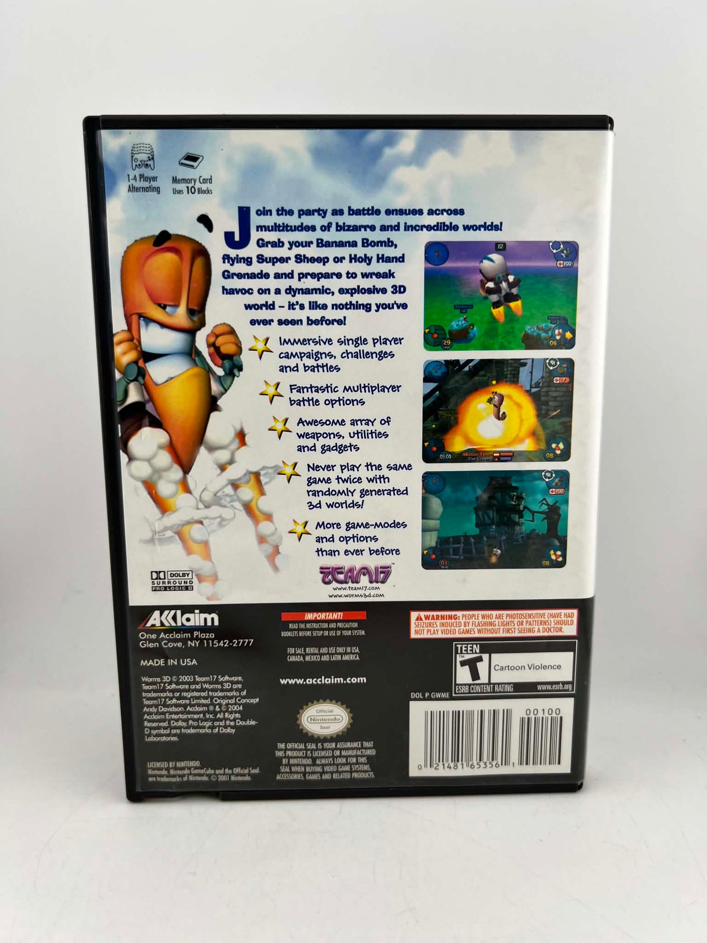 Worms 3D Nintendo Gamecube NGC