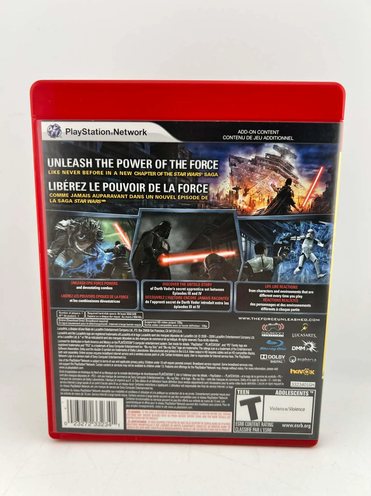 Star Wars: The Force Unleashed Greatest Hits Playstation PS3