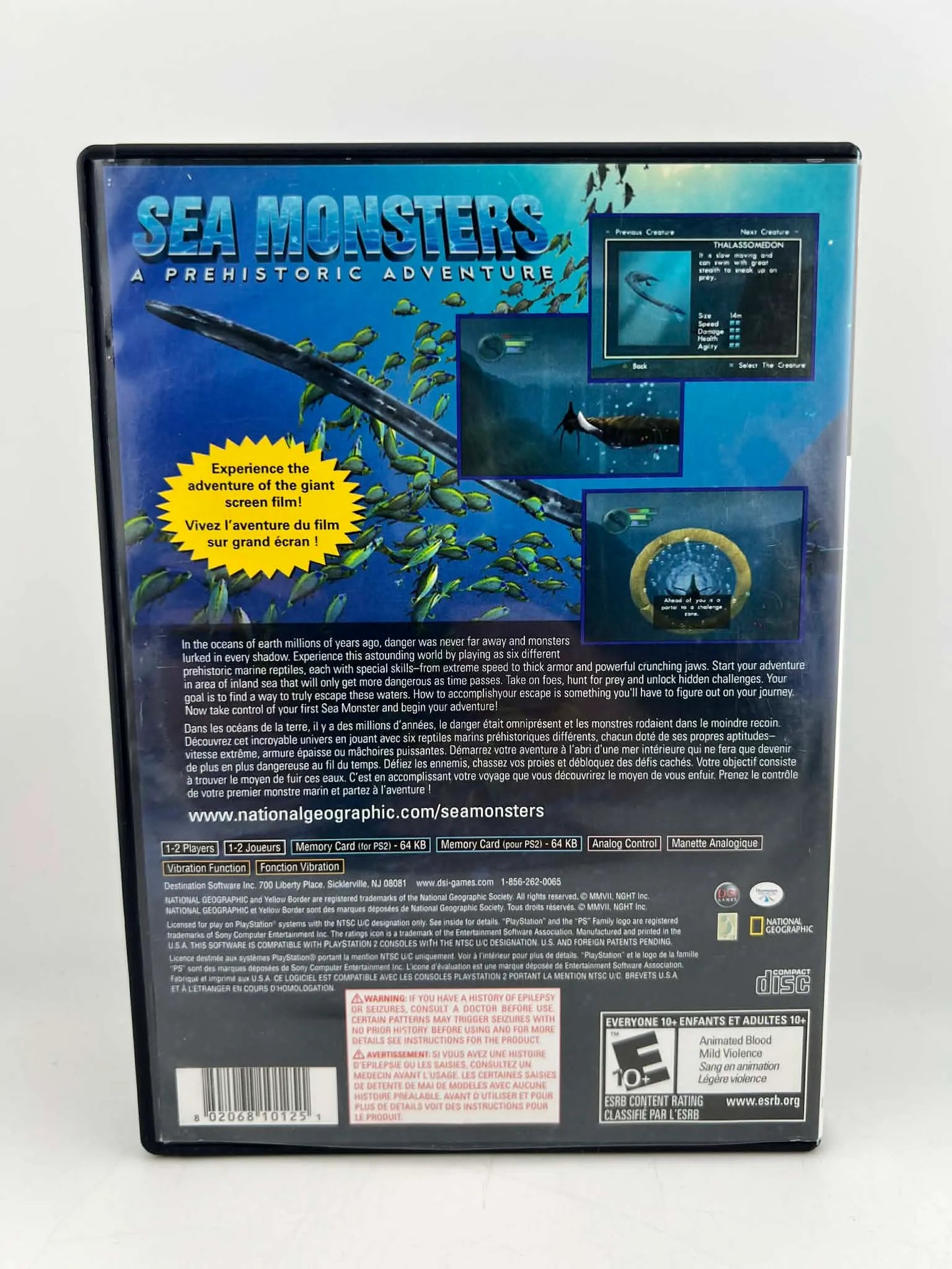 Sea Monsters Prehistoric Adventure Playstation 2 PS2