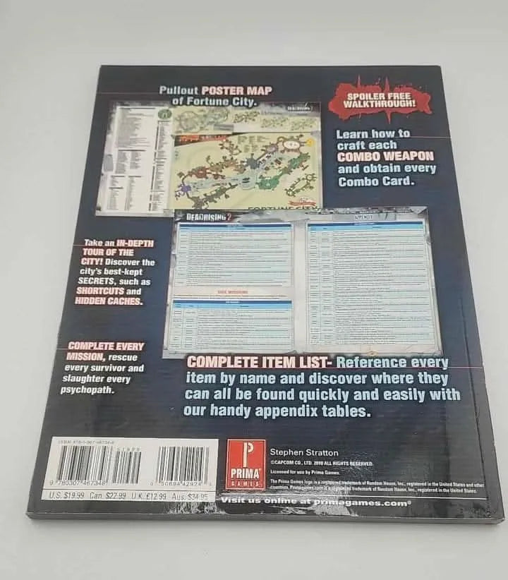 Dead Rising 2 Prima Strategy Guide jeux video game-x