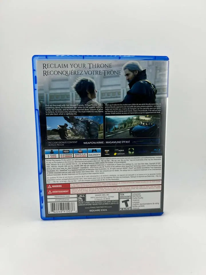 Final Fantasy XV 15 Playstation 4 PS4