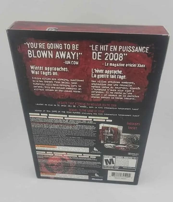 Gears of War 2 Limited Edition Xbox 360 X360 epic games