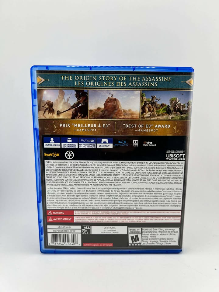 Assassin's creed Origins Playstation 4 PS4