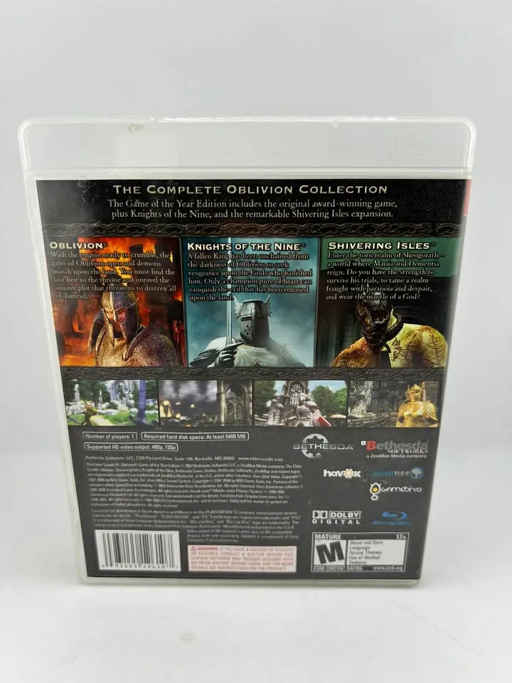 THE ELDER SCROLLS IV 4 : OBLIVION GAME OF THE YEAR GOTY (PLAYSTATION 3 PS3)