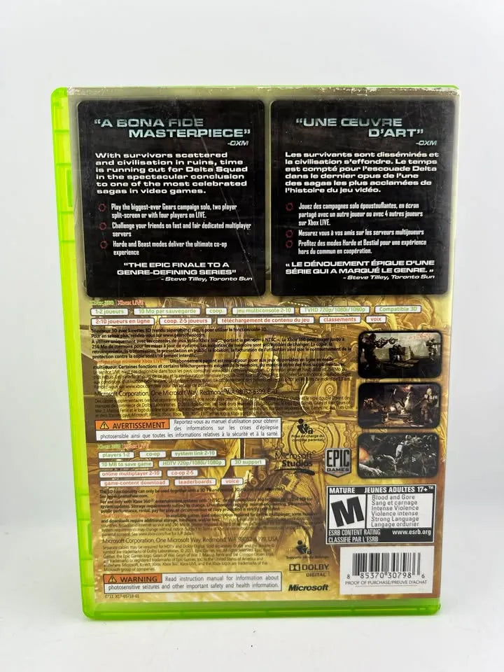 Gears Of War 3 XBOX 360 X360