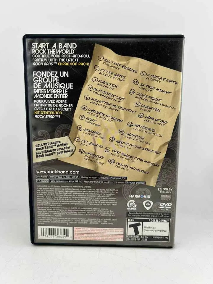 Rock Band Metal Track Pack Playstation 2 PS2