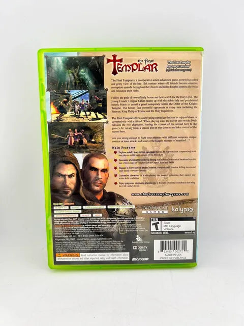 The First Templar Xbox 360 X360