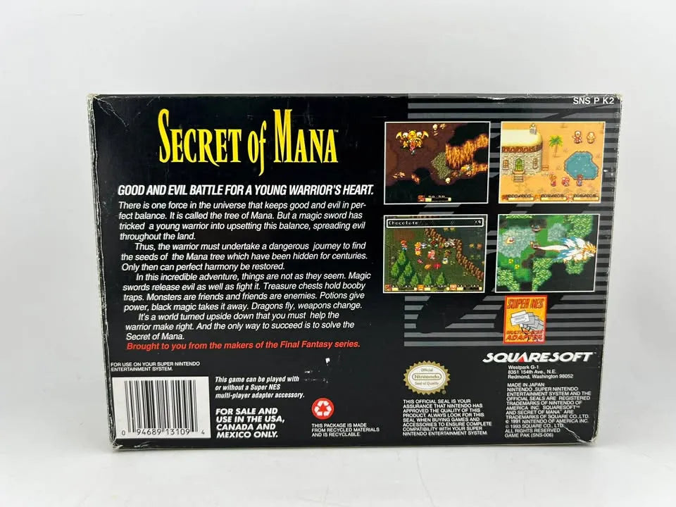 Secret of Mana Super Nintendo Snes