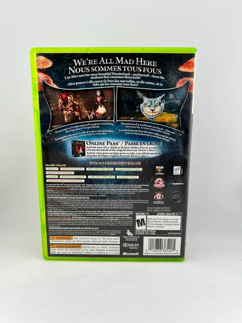 Alice: Madness Returns Xbox 360 X360