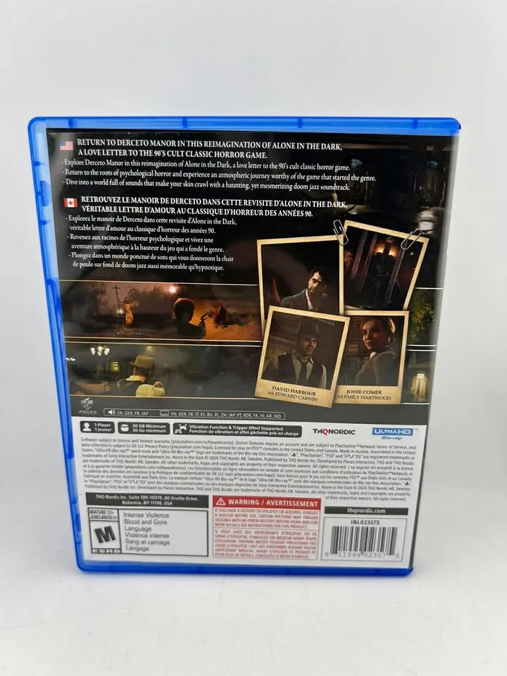 Alone In The Dark Playstation 5 PS5