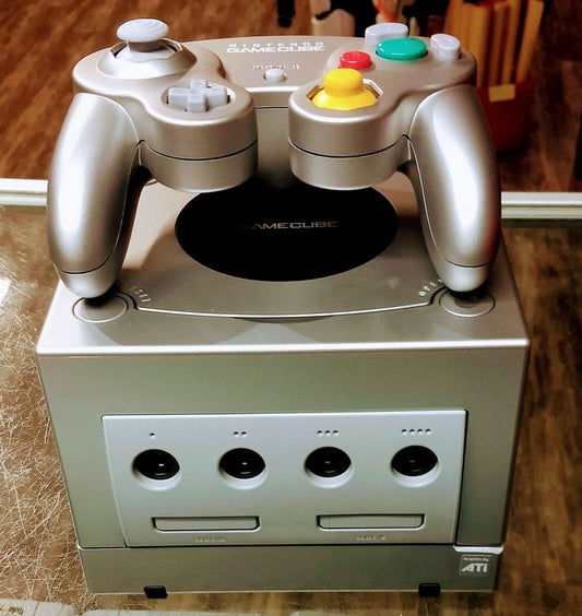 CONSOLE NINTENDO GAMECUBE NGC ARGENT PLATINUM DOL-101 USA SYSTEM - jeux video game-x