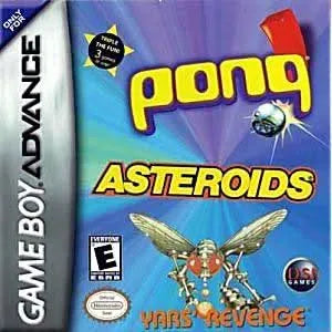 PONG AND ASTEROIDS AND YAR'S REVENGE (GAME BOY ADVANCE GBA) - jeux video game-x