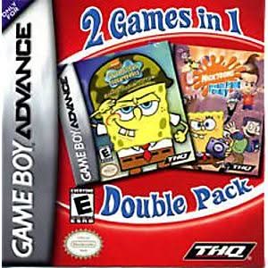 SPONGEBOB SQUAREPANTS BATTLE FOR BIKINI BOTTOM AND NICKTOONS FREEZE FRAME FRENZY DOUBLE PACK GAME BOY ADVANCE GBA - jeux video game-x