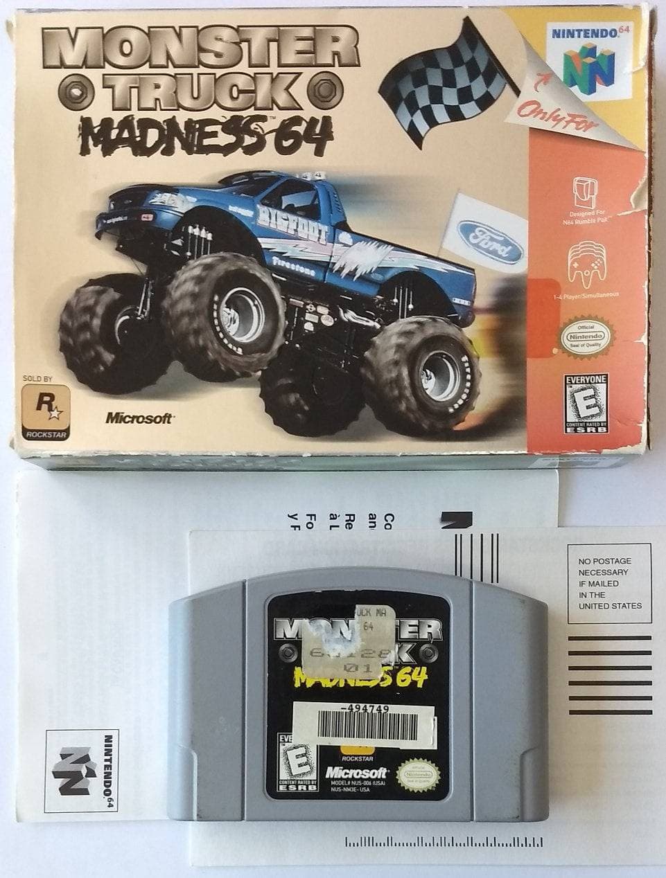 MONSTER TRUCK MADNESS 64 IN BOX (NINTENDO 64 N64) | jeux video game-x