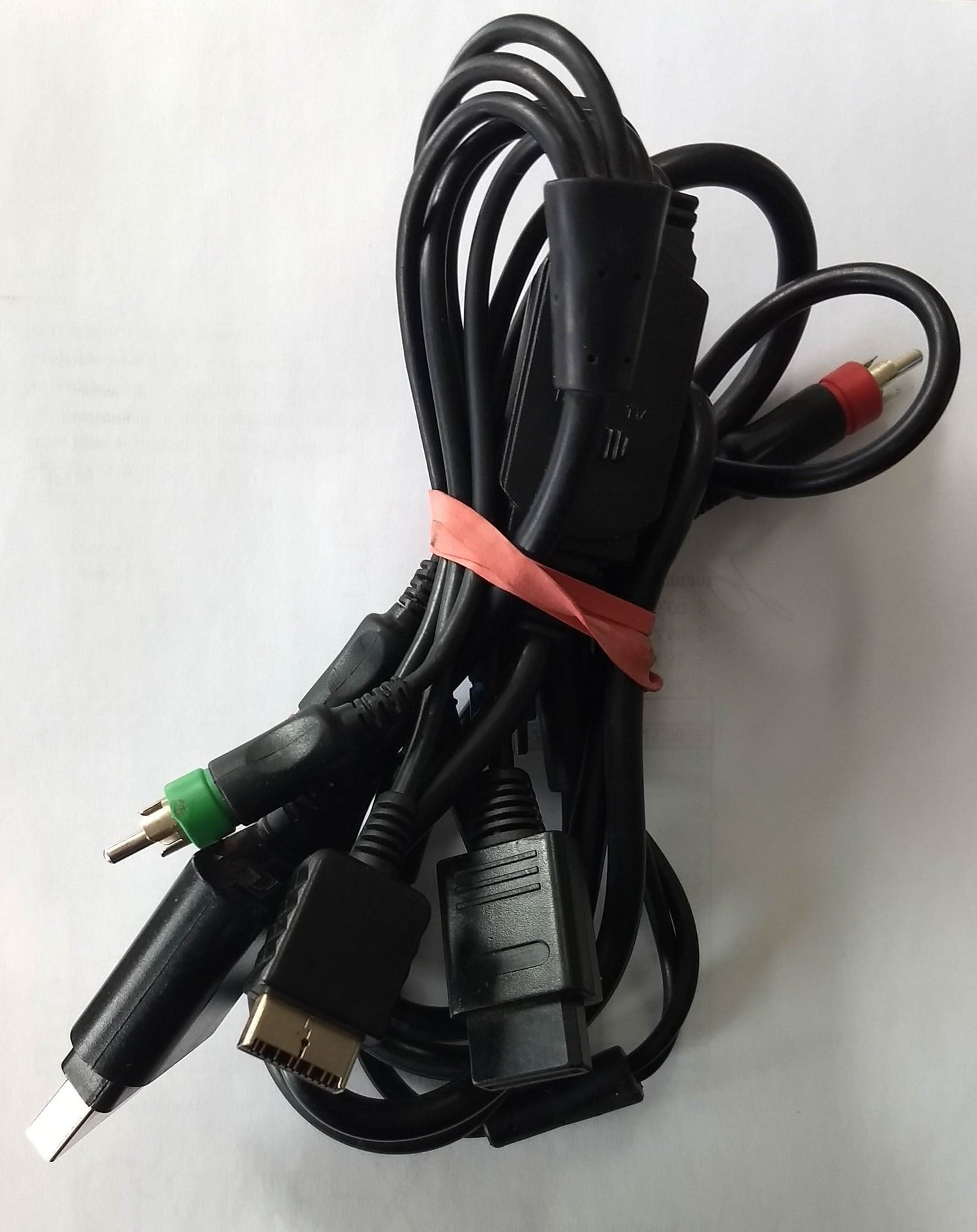 FIL COMPONENT POUR PLAYSTATION 1-2-3, XBOX 360 ET WII COMPONENT CABLE - jeux video game-x