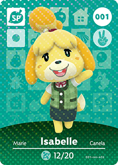Animal Crossing Genuine Official Amiibo Card Isabelle 1 - jeux video game-x