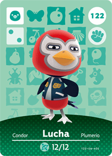 Animal Crossing Genuine Official Amiibo Card Lucha 122 - jeux video game-x