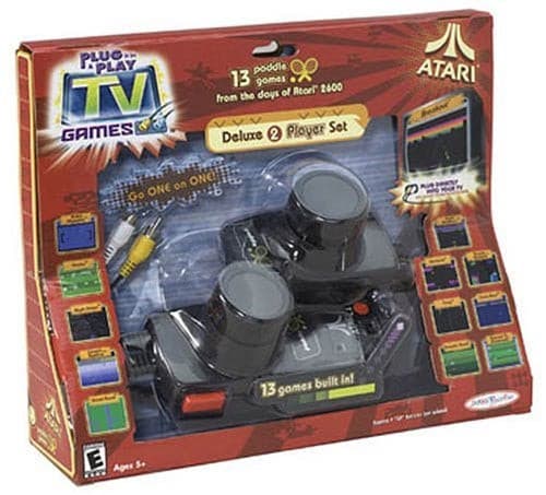 ATARI 2600 JAKKS PACIFIC PADDLE CONTROLLER 2 PLAYER PLUG PLAY FAMILY TV GAME - jeux video game-x
