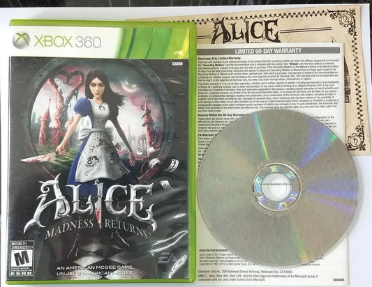 ALICE: MADNESS RETURNS XBOX 360 X360 - jeux video game-x