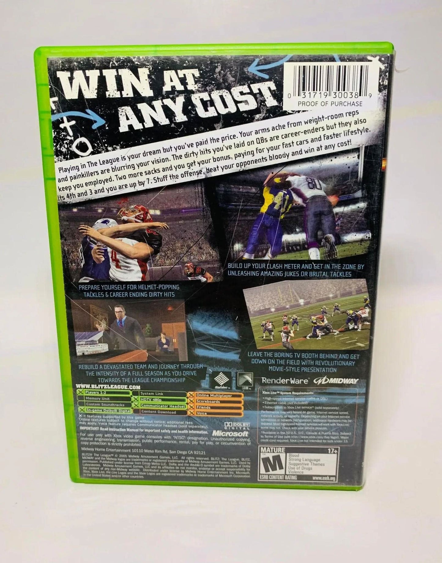 BLITZ THE LEAGUE XBOX - jeux video game-x