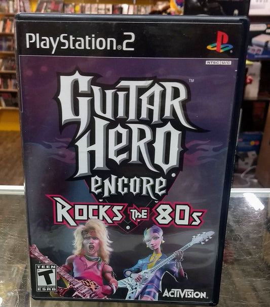 GUITAR HERO ENCORE ROCKS THE 80'S PLAYSTATION 2 PS2 - jeux video game-x