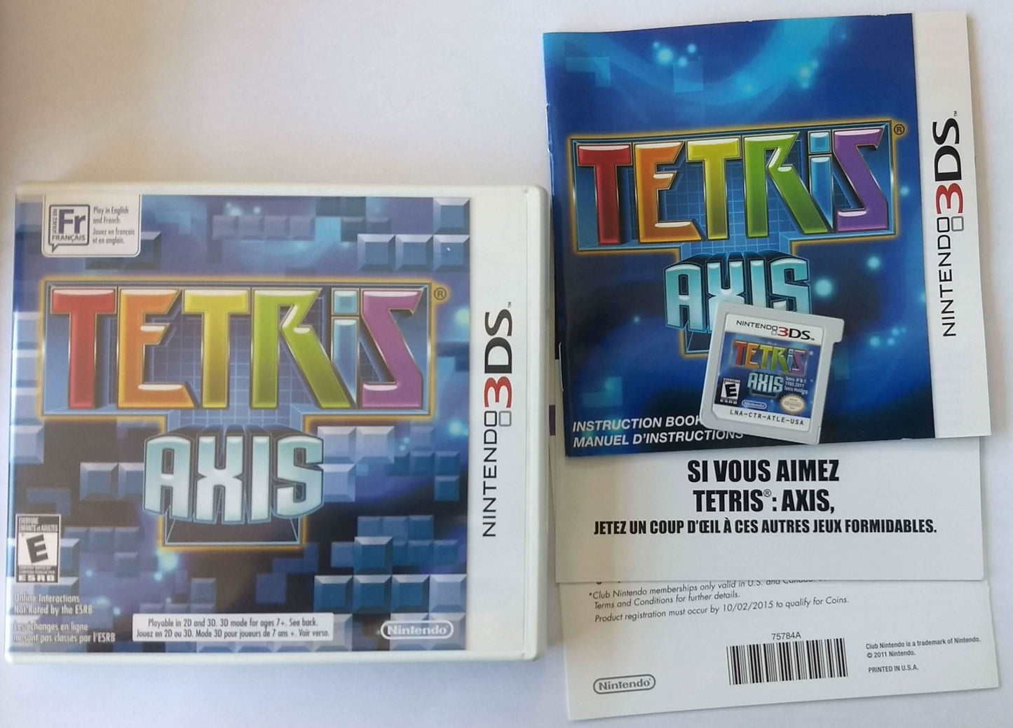TETRIS AXIS NINTENDO 3DS - jeux video game-x
