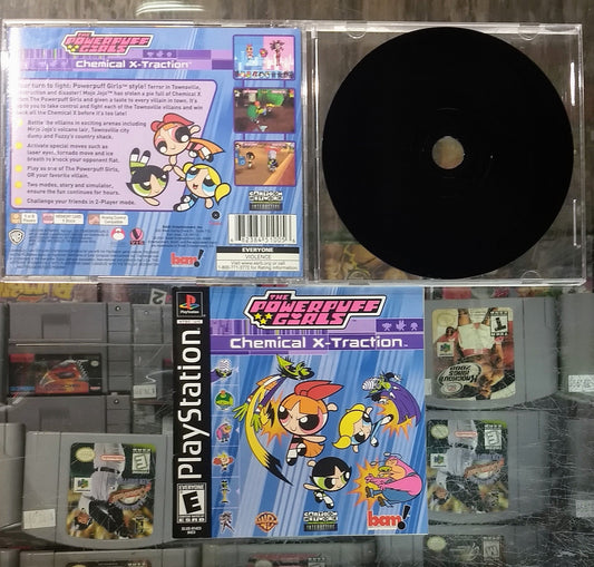THE POWERPUFF GIRLS CHEMICAL X-TRACTION (PLAYSTATION PS1) - jeux video game-x