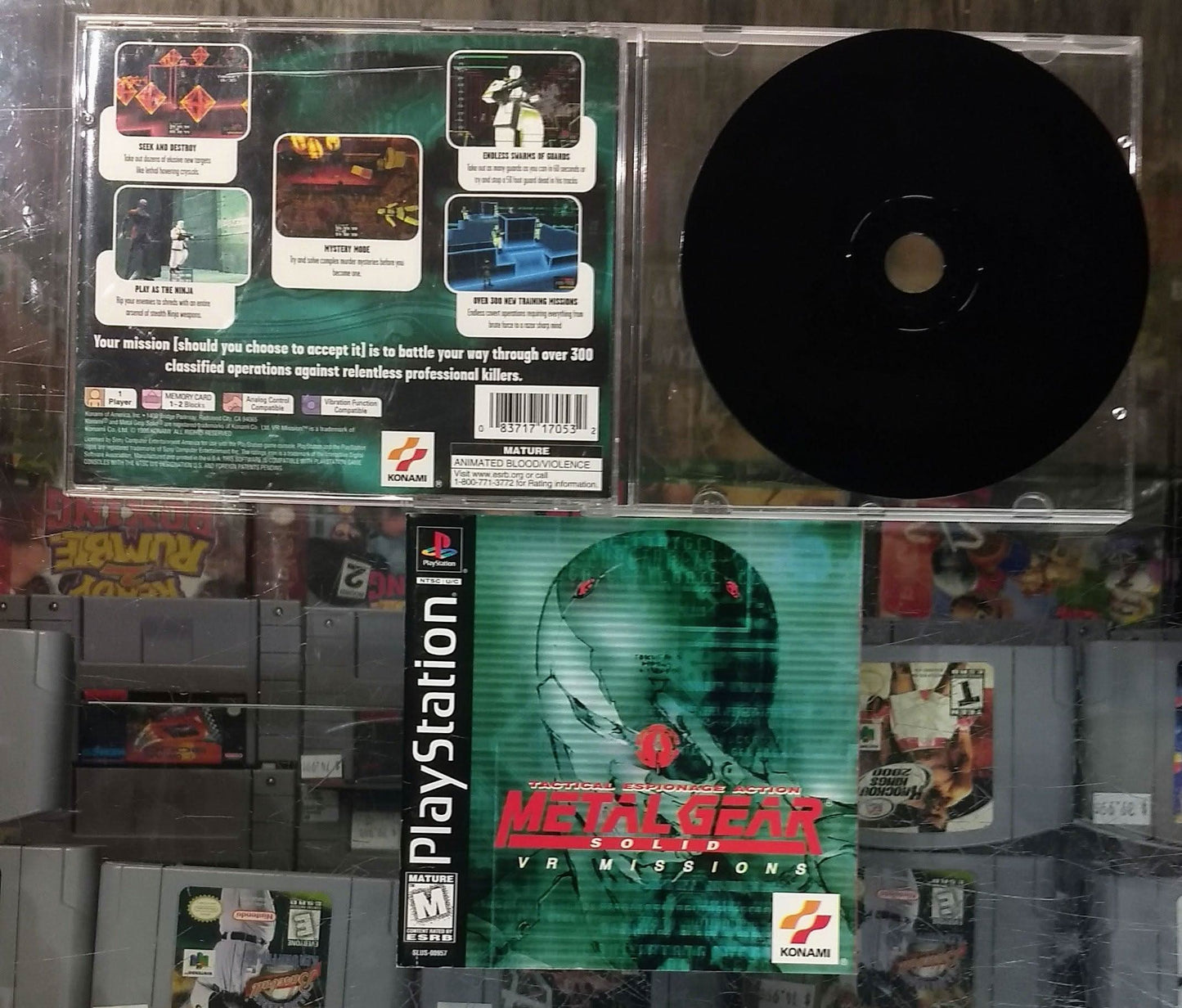METAL GEAR SOLID VR MISSIONS PLAYSTATION PS1 - jeux video game-x