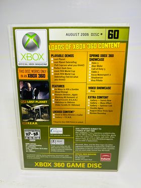 OFFICIAL XBOX MAGAZINE DEMO DISC 60 XBOX 360 X360 - jeux video game-x