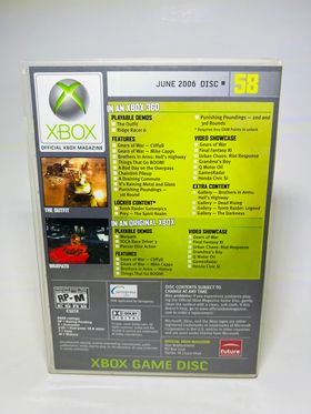 OFFICIAL XBOX MAGAZINE DEMO DISC 58 XBOX 360 X360 - jeux video game-x