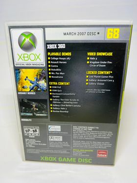 OFFICIAL XBOX MAGAZINE DEMO DISC 68 XBOX 360 X360 - jeux video game-x