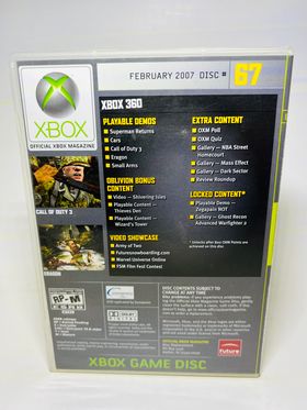 OFFICIAL XBOX MAGAZINE DEMO DISC 67 XBOX 360 X360 - jeux video game-x