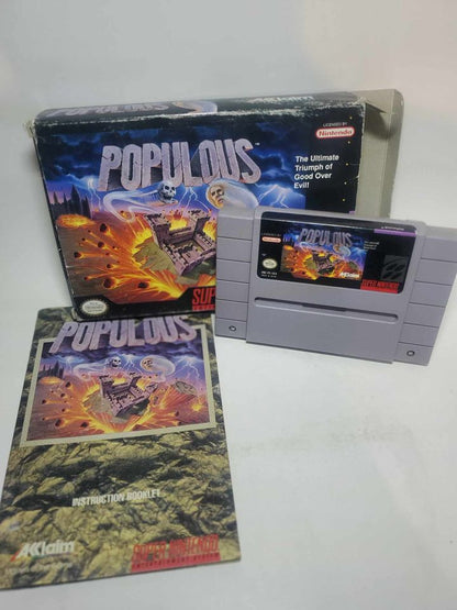 POPULOUS EN BOITE SUPER NINTENDO SNES - jeux video game-x